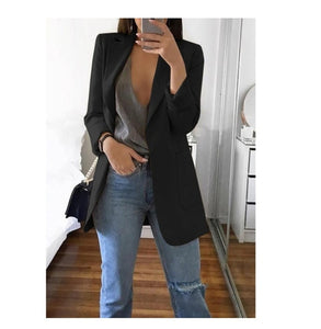 Blazer 5xl Long Women Ladies Femme Mujer Dames Casual Office White Black Blue Red Yellow Pink Orange Plus Size Oversized Blazer