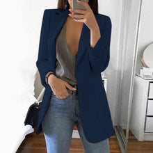 Load image into Gallery viewer, Wipalo Plus Size 2019 Women Elegant Slim Casual Solid Business Blazer Bodycon Long Blazers Jacket Ladies Spring Autumn Suit
