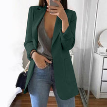 Load image into Gallery viewer, Wipalo Plus Size 2019 Women Elegant Slim Casual Solid Business Blazer Bodycon Long Blazers Jacket Ladies Spring Autumn Suit
