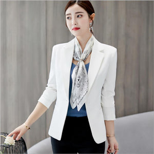 Black Women Blazer 2019 Formal Blazers Lady Office Work Suit Pockets Jackets Coat Slim Black Women Blazer Femme Jackets