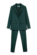 Load image into Gallery viewer, Work Pant Suits OL 2 Piece Set for Women Business interview suit set uniform smil Blazer and Pencil Pant Office Lady suit
